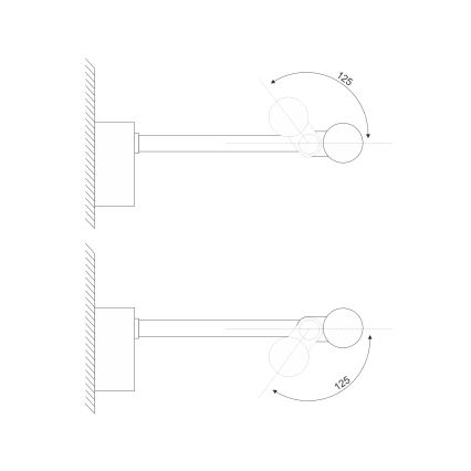 LED осветление за огледало за баня MIRROR LED/8W/230V 4000K IP44 60 см черно