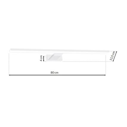 LED осветление за огледало за баня SHINE WHITE LED/15W/230V 80 cm IP44 бяло