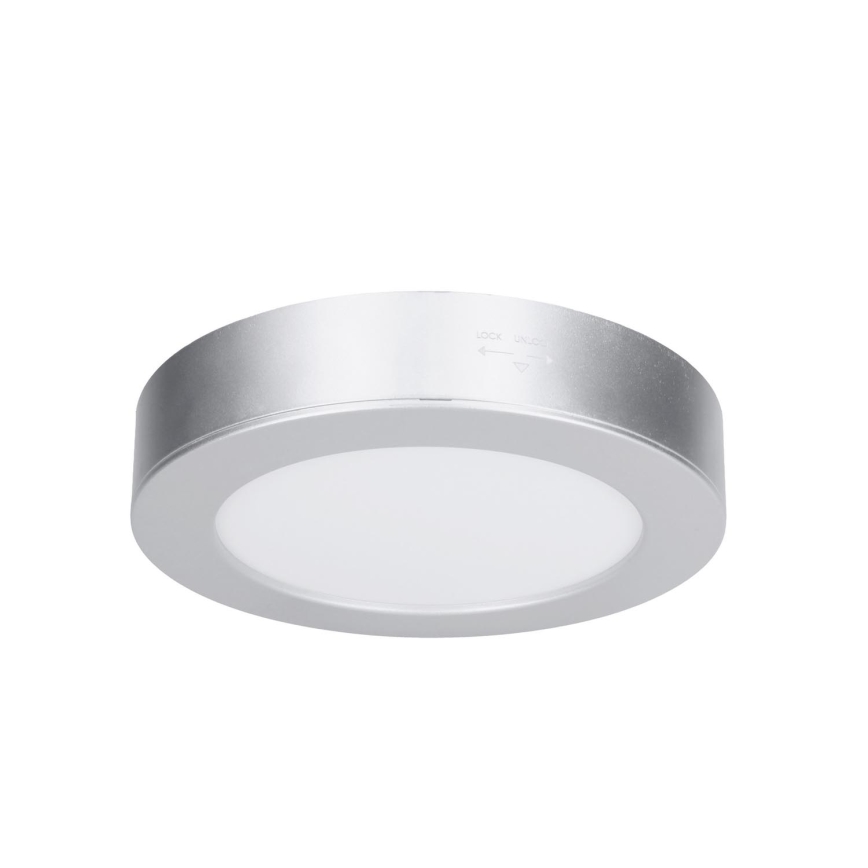LED панел 2 в 1 за повърхностен/вграден монтаж LED/12W/230V 3000/4000/6000K Ø17 см IP54 сребрист