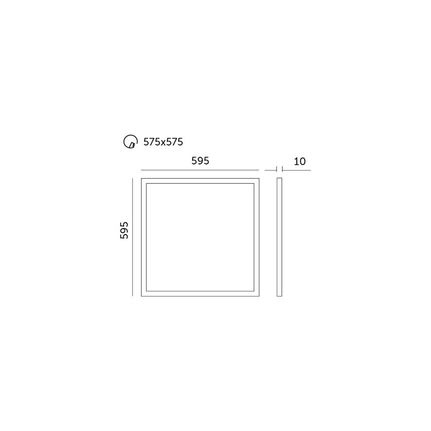 LED Вграден панел BALIS LED/40W/230V 4000K 59,5x59,5 см
