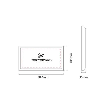 LED Панел LED/48W/230V 4000K 120x30 см
