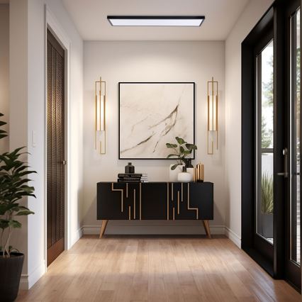 LED Панел LED/60W/230V 4000K 30x120 см черен