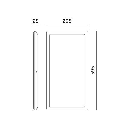 LED Плафониера NIVERA LED/32W/230V IP54 3000/4000/6000K 29,5x59,5 см черна