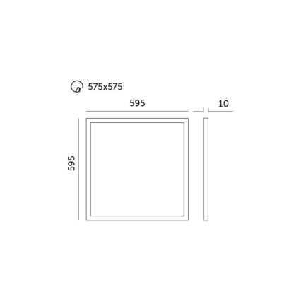 LED панел за окачен таван BALIS LED/40W/230V 4000K 59,5x59,5 см