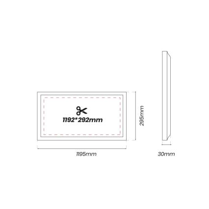 LED панел за окачен таван LED/40W/230V 4000K 120x30 см