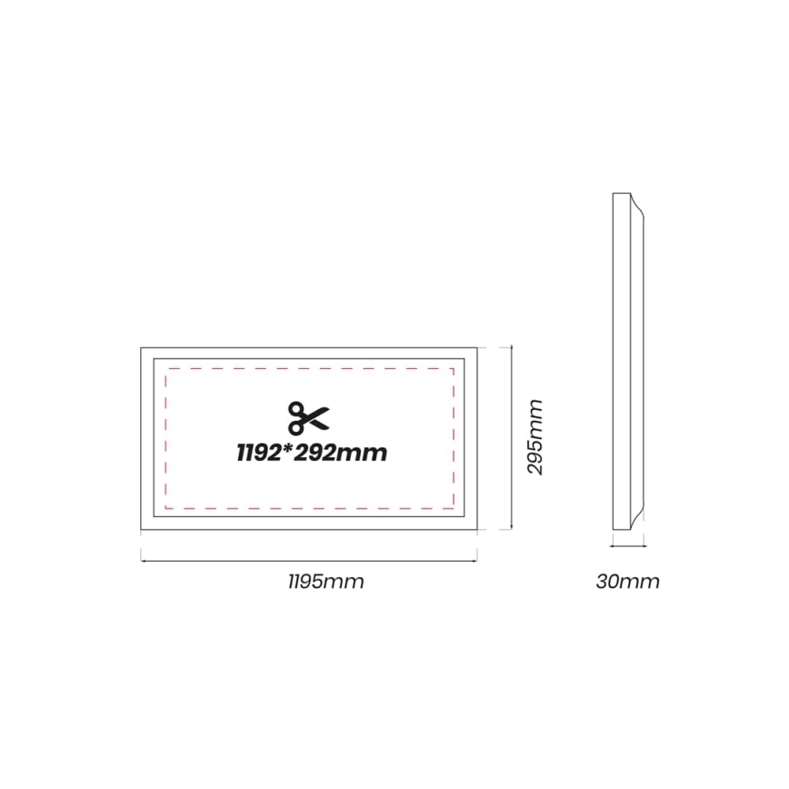LED панел за окачен таван LED/40W/230V 4000K 120x30 см