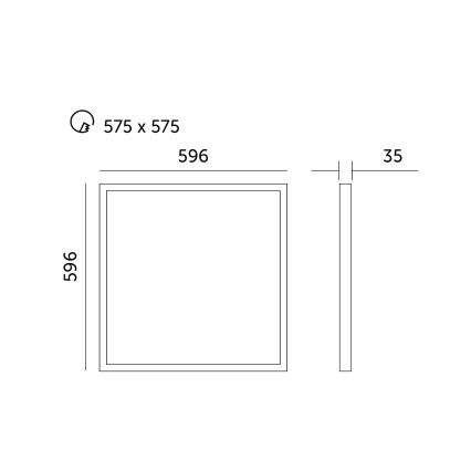 LED панел за окачен таван LED/40W/230V 4000K 60x60 см