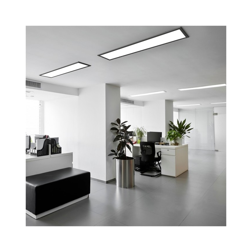 LED Панел за повърхностен монтаж BRISBANE LED/36W/230V 4000K 29,5x119 см черен