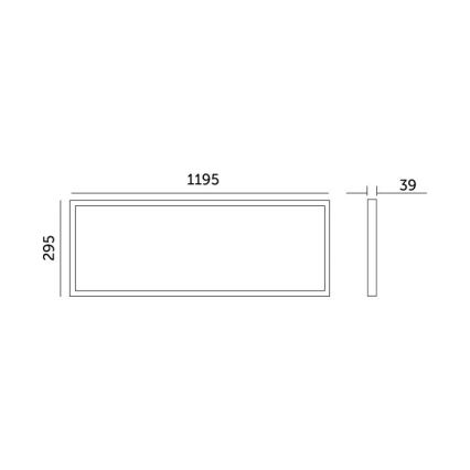 LED Панел за повърхностен монтаж BRISBANE LED/36W/230V 4000K 29,5x119 см черен