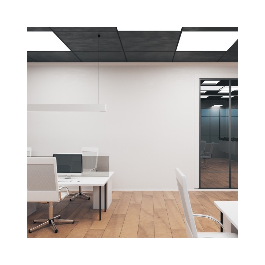 LED Панел за повърхностен монтаж BRISBANE LED/36W/230V 4000K 59,5x59,5 см черен