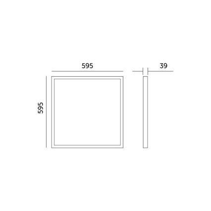 LED Панел за повърхностен монтаж BRISBANE LED/36W/230V 4000K 59,5x59,5 см черен
