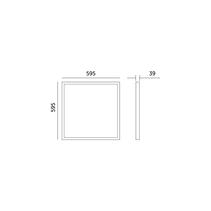 LED Панел за повърхностен монтаж BRISBANE LED/36W/230V 4000K 59,5x59,5 см черен