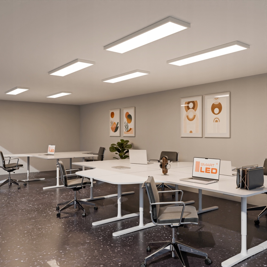 LED панел за повърхностен монтаж LED/60W/230V 30x120 см бял