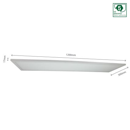 LED Панел за вграждане ALGINE DUO 2в1 LED/30W/230V 120x30 см