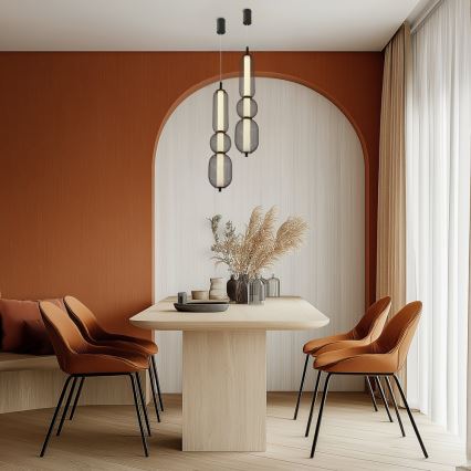 LED пендант на кабел PUMA LED/15W/230V Ø 14 см черен