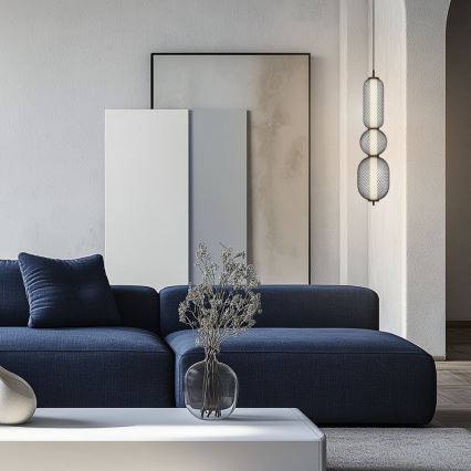 LED пендант на кабел PUMA LED/15W/230V Ø 14 см черен