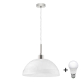 LED Пендел 1xE27/60W/230V бял