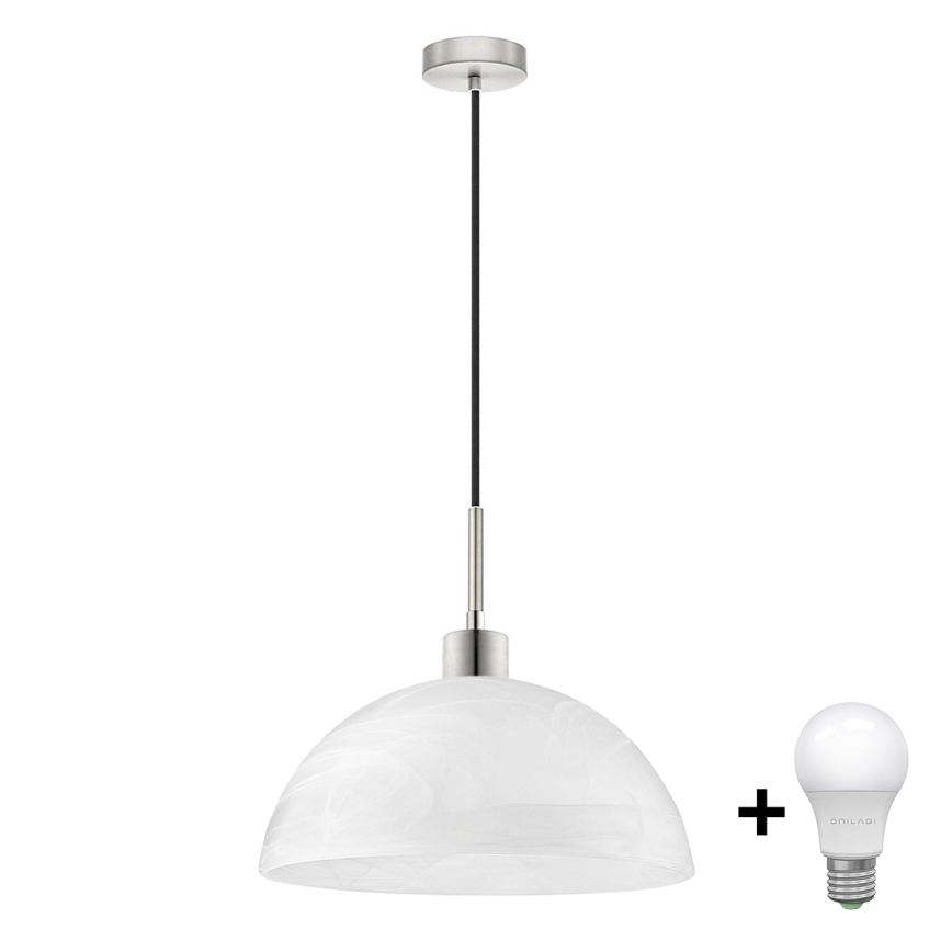 LED Пендел 1xE27/60W/230V бял