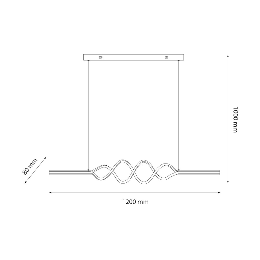 LED Пендел ANCONA LED/36W/230V златист