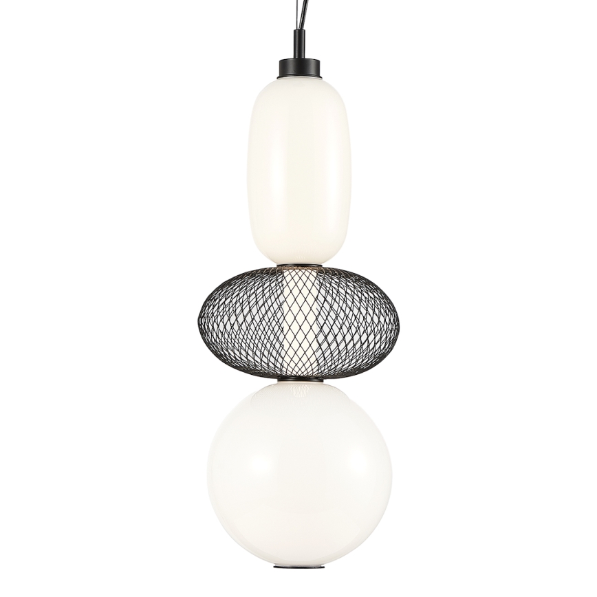 LED Пендел ARAME LED/23W/230V Ø 22 см черен