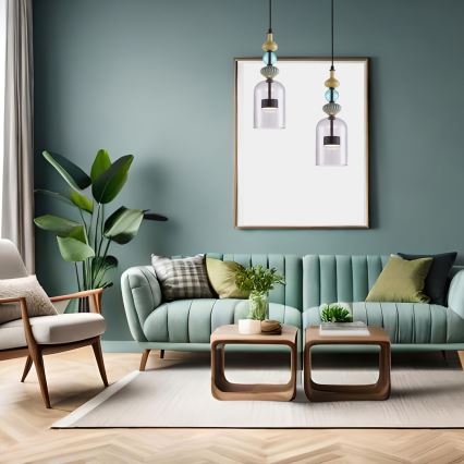 LED Пендел ARTE LED/12W/230V Ø 13 см черен