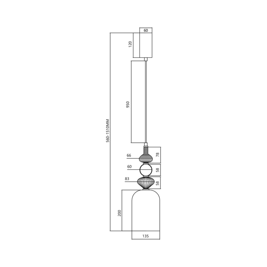 LED Пендел ARTE LED/12W/230V Ø 13 см месинг