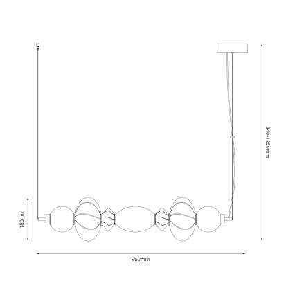 LED Пендел ASCOLI LED/24W/230V цветен