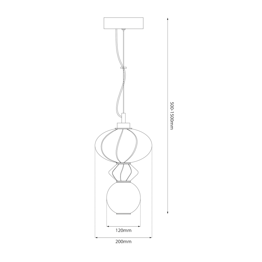 LED Пендел ASCOLI LED/8W/230V Ø 20 см зелен/син
