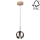 LED Пендел BALL WOOD 1xGU10/5W/230V матов дъб - FSC сертифициран