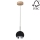 LED Пендел BALL WOOD 1xGU10/5W/230V матов дъб - FSC сертифициран