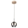 LED Пендел BALL WOOD 1xGU10/5W/230V матов дъб