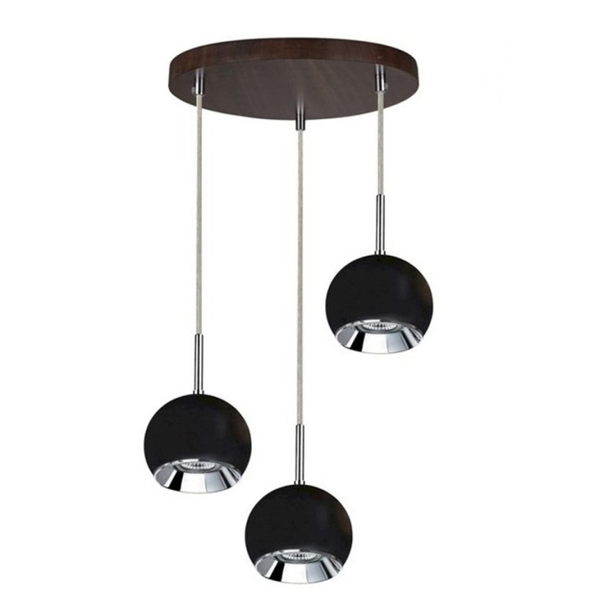 LED Пендел BALL WOOD 3xGU10/5W/230V бук