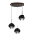 LED Пендел BALL WOOD 3xGU10/5W/230V бук