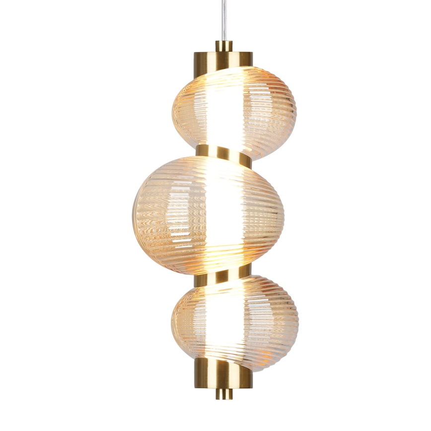 LED Пендел BOLLA LED/12W/230V Ø 16 см златист
