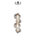 LED Пендел BOLLA LED/17W/230V Ø 16 см лъскав хром/опушен