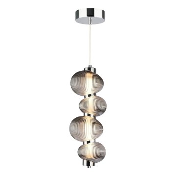 LED Пендел BOLLA LED/17W/230V Ø 16 см лъскав хром/опушен