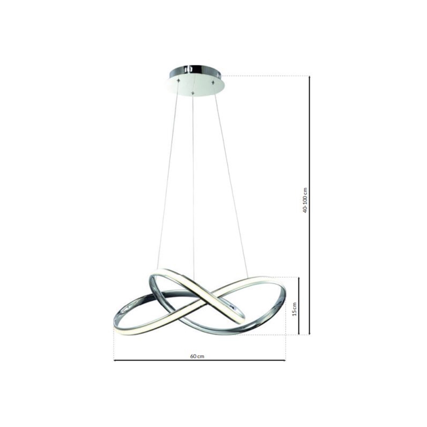 LED Пендел CAPPIO LED/36W/230V лъскав хром