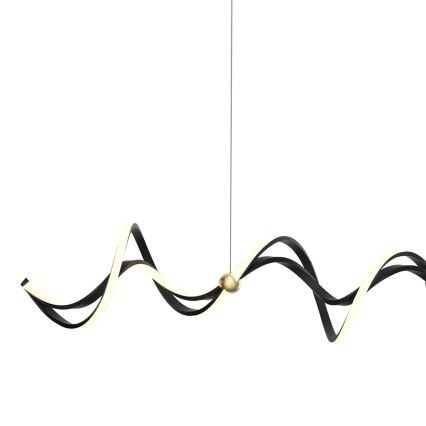 LED Пендел COLIA LED/55W/230V черен/златист