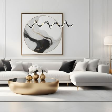 LED Пендел COLIA LED/55W/230V черен/златист