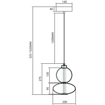 LED Пендел DAPHNE LED/12W/230V сив