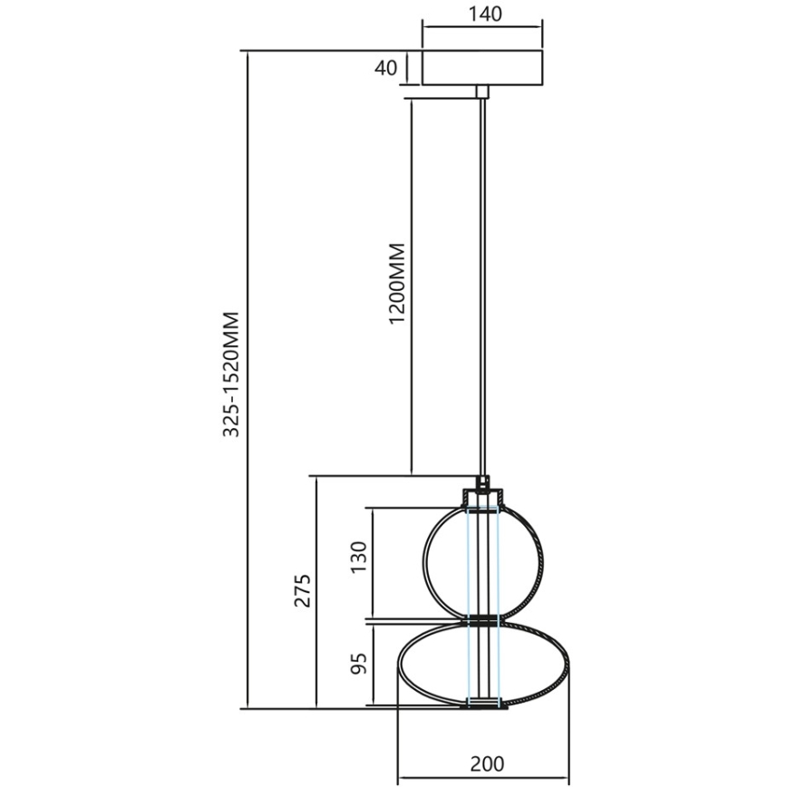 LED Пендел DAPHNE LED/12W/230V сив
