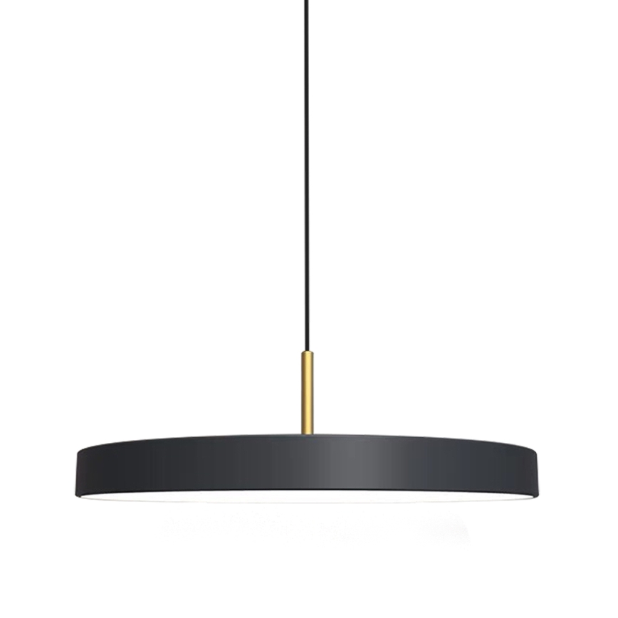LED Пендел DISC LED/38W/230V Ø 45 см черен