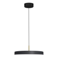 LED Пендел DISC LED/38W/230V Ø 45 см черен