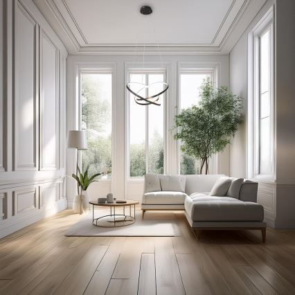 LED Пендел EMPOLI LED/55W/230V черен