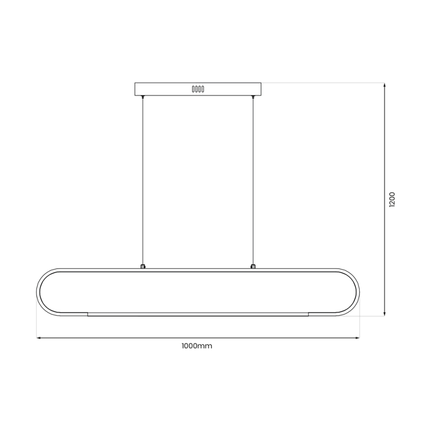LED Пендел FRAME LED/42W/230V черен