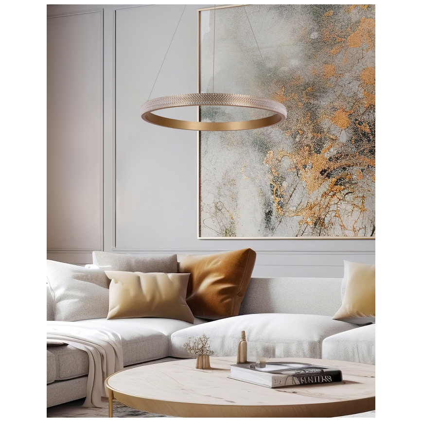 LED Пендел HASHIM LED/34W/230V Ø 60 см меден
