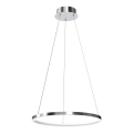 LED Пендел HOOP LED/27W/230V Ø 50 см 4000K лъскав хром