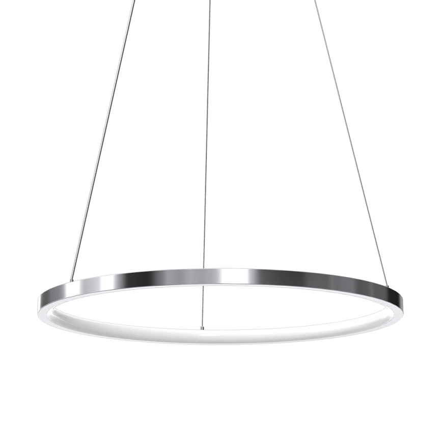 LED Пендел HOOP LED/27W/230V Ø 50 см 4000K лъскав хром