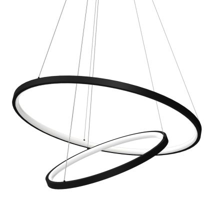 LED Пендел HOOP LED/51W/230V Ø 60 см 4000K черен