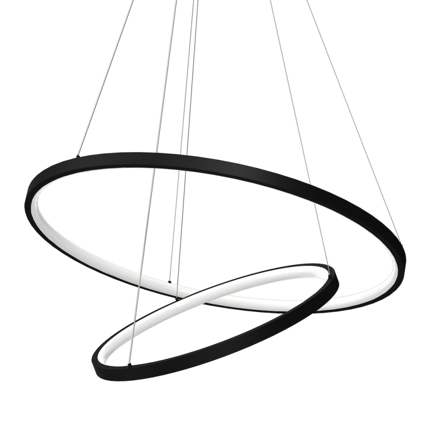 LED Пендел HOOP LED/51W/230V Ø 60 см 4000K черен